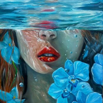 Картина под названием "Reflections" - Sasha Savona, Подлинное произведение искусства, Масло Установлен на Деревянная рама дл…