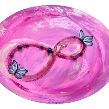 Картина под названием "Apeiron's flutter" - Sasha Snegir, Подлинное произведение искусства, Масло Установлен на Деревянная р…