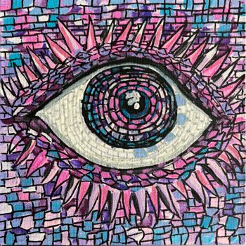 Pintura intitulada "Mosaic Eye" por Nezabyvaemo, Obras de arte originais, Acrílico
