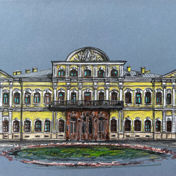 「Front view of an 18…」というタイトルの絵画 Aleksandra Podosinovikによって, オリジナルのアートワーク, アクリル