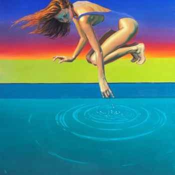 Malerei mit dem Titel "Splash 6" von Sasha Sokolova, Original-Kunstwerk, Öl