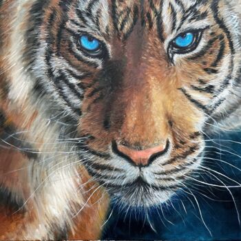 Pittura intitolato "Tiger" da Sasha Solomon, Opera d'arte originale, Olio