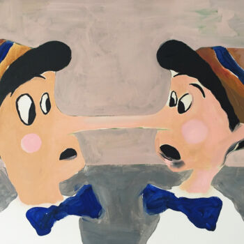 Pintura titulada "Untitled (Pinocchio…" por Sasho Violetov, Obra de arte original, Acrílico