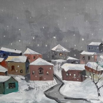 Картина под названием "Winter 👉50×70" - Satenik Hovhannisyan, Подлинное произведение искусства, Акрил