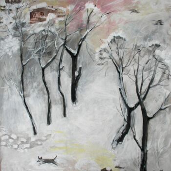 Картина под названием "Winter in Armenia" - Satenik Hovhannisyan, Подлинное произведение искусства, Акрил
