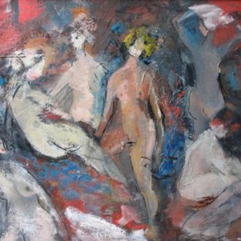 Painting titled "Women" by Satenik Hovhannisyan, Original Artwork