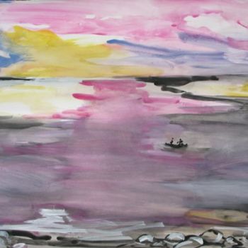 Pintura intitulada "Sunset" por Satenik Hovhannisyan, Obras de arte originais