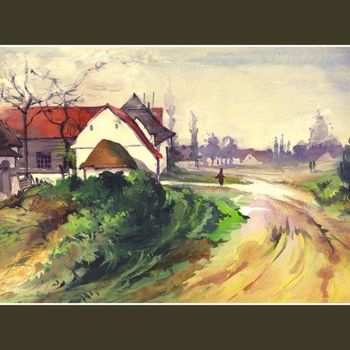 Painting titled "Landscape_08" by Satheesh, Original Artwork