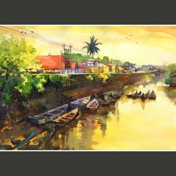 Painting titled "Kerala" by Satheesh, Original Artwork