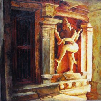 Painting titled "swami" by Sathya Gandhi, Original Artwork