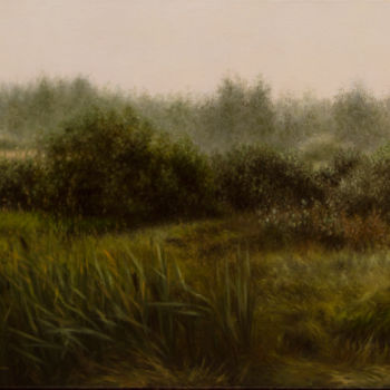 Картина под названием "Autumn landscape wi…" - Elena Andrievskaya, Подлинное произведение искусства, Масло Установлен на Дер…