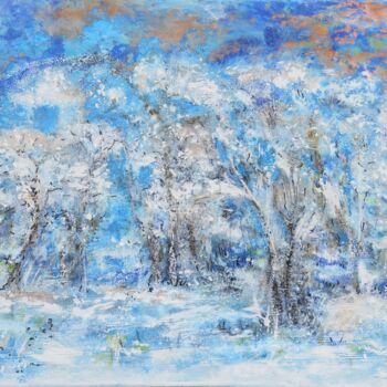 ""Winterzauberwald" I" başlıklı Tablo Satyam Art tarafından, Orijinal sanat, Akrilik