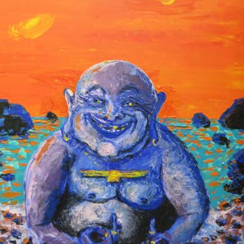 Картина под названием "La Gomera 03 - "The…" - Satyam Art, Подлинное произведение искусства, Акрил