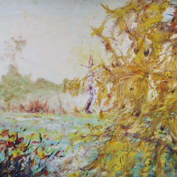 Malerei mit dem Titel ""Herbst"" von Satyam Art, Original-Kunstwerk, Acryl