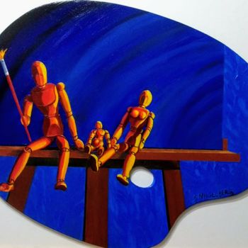 Pintura titulada "Saúl, estamos esper…" por Saúl Nagelberg, Obra de arte original, Oleo