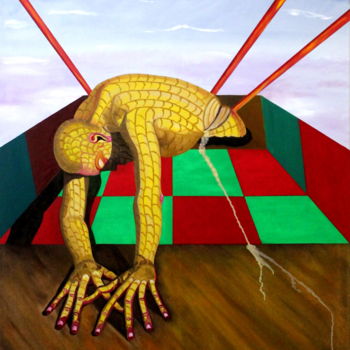 Pintura titulada "Enarbolado III" por Saúl Nagelberg, Obra de arte original, Oleo