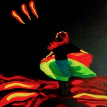 Pintura intitulada "Andar la danza" por Saúl Nagelberg, Obras de arte originais, Óleo