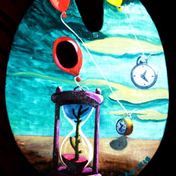 Картина под названием "El tiempo va" - Saúl Nagelberg, Подлинное произведение искусства, Масло