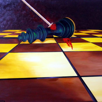 Painting titled "Jaque Mate" by Saúl Nagelberg, Original Artwork, Oil