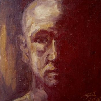 Peinture intitulée "Автопортрет" par Oleg Saulov, Œuvre d'art originale, Huile