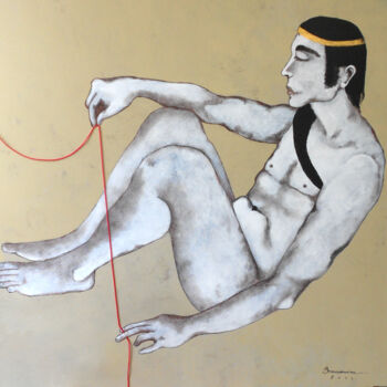 Schilderij getiteld "Teseo" door Saurina Barrero, Origineel Kunstwerk, Acryl