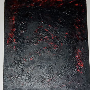 Malarstwo zatytułowany „du rouge et du noir.” autorstwa Fernand Sauthier, Oryginalna praca, Akryl