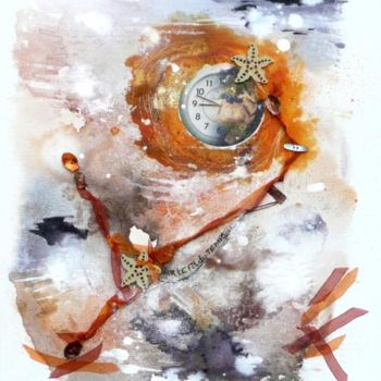 Pintura intitulada "Sur le  fil du temp…" por Sylvie Sauvé, Obras de arte originais