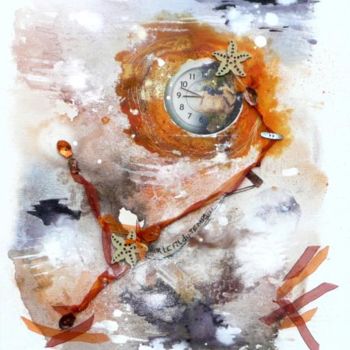 Painting titled "Sur le  fil du temp…" by Sylvie Sauvé, Original Artwork