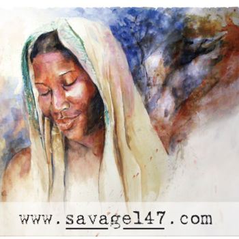 Peinture intitulée "Belle d'Afrique" par Savage147, Œuvre d'art originale, Huile