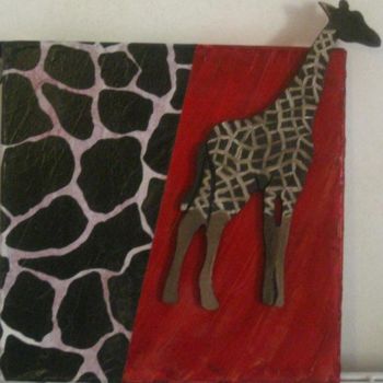 Peinture intitulée "les animaux d'Afriq…" par Sandrine Ribeiro, Œuvre d'art originale