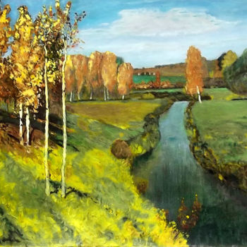 绘画 标题为“秋景” 由张志国, 原创艺术品, 彩画