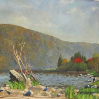绘画 标题为“河畔” 由张志国, 原创艺术品, 彩画
