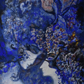 Картина под названием "Fantasy Painting My…" - Natalya Savenkova, Подлинное произведение искусства, Темпера