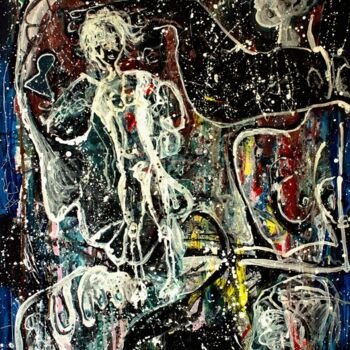 Pittura intitolato "Toccami l'anima" da Saverio Filioli Uranio, Opera d'arte originale, Acrilico Montato su Telaio per barel…