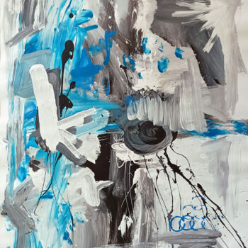 Peinture intitulée "Untitled blue" par Saverio Filioli Uranio, Œuvre d'art originale, Acrylique