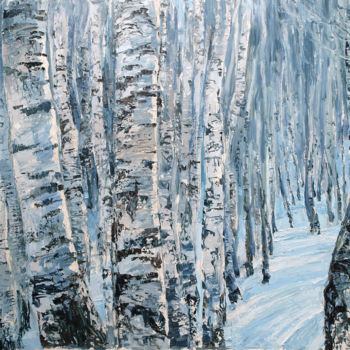 绘画 标题为“Birch” 由Roza Savinova, 原创艺术品, 油