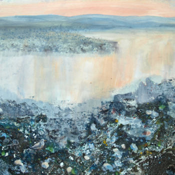 Картина под названием "Olenek River" - Roza Savinova, Подлинное произведение искусства, Монотип