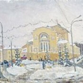 Картина под названием "Theatre" - Mihail Savitsky, Подлинное произведение искусства, Масло
