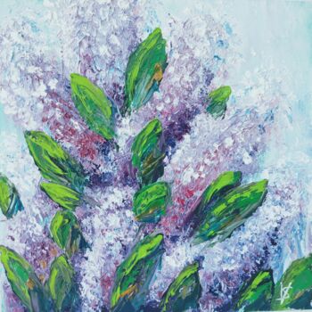 Painting titled "Lilac" by Vira Savka, Original Artwork, Oil