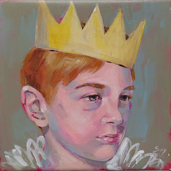 Schilderij getiteld "Crown" door Elena Sayapina, Origineel Kunstwerk, Acryl