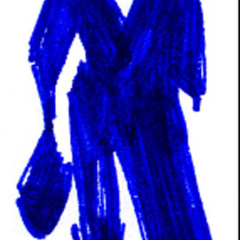 Pintura intitulada "blue-1.jpg" por Saycyl, Obras de arte originais