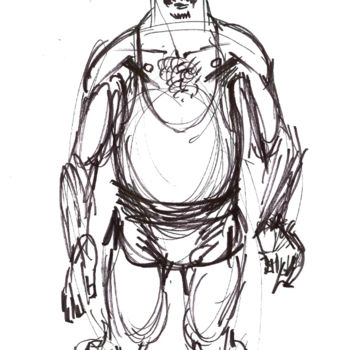 Drawing titled "homme-2.jpg" by Saycyl, Original Artwork
