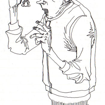 Drawing titled "homme-30.jpg" by Saycyl, Original Artwork