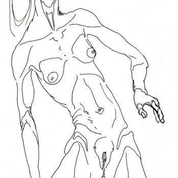 Σχέδιο με τίτλο "nu-femme-21.jpg" από Saycyl, Αυθεντικά έργα τέχνης