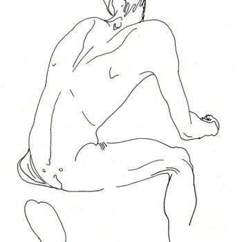 Dessin intitulée "nu-homme-3.jpg" par Saycyl, Œuvre d'art originale