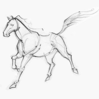 Ζωγραφική με τίτλο "cheval-4.jpg" από Saycyl, Αυθεντικά έργα τέχνης