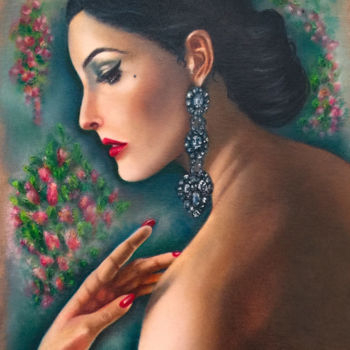 Pintura titulada "Portrait de Dita Vo…" por Vera Sayous, Obra de arte original