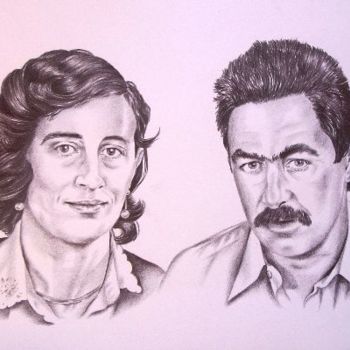 Drawing titled "Couple" by Vera Sayous, Original Artwork, Other