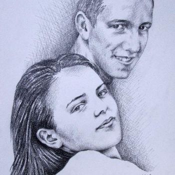 Drawing titled "Jordi et Emmeline" by Vera Sayous, Original Artwork, Other