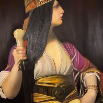 Painting titled "Judith" by Saeed Bagsair, Original Artwork, Oil